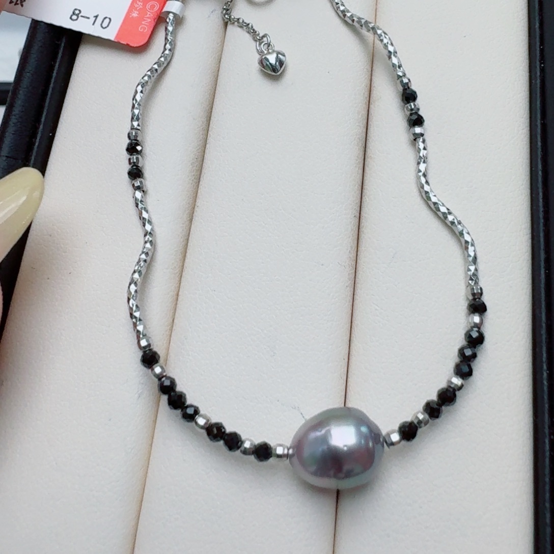 手镯银S925镶嵌海水珍珠@@hs205