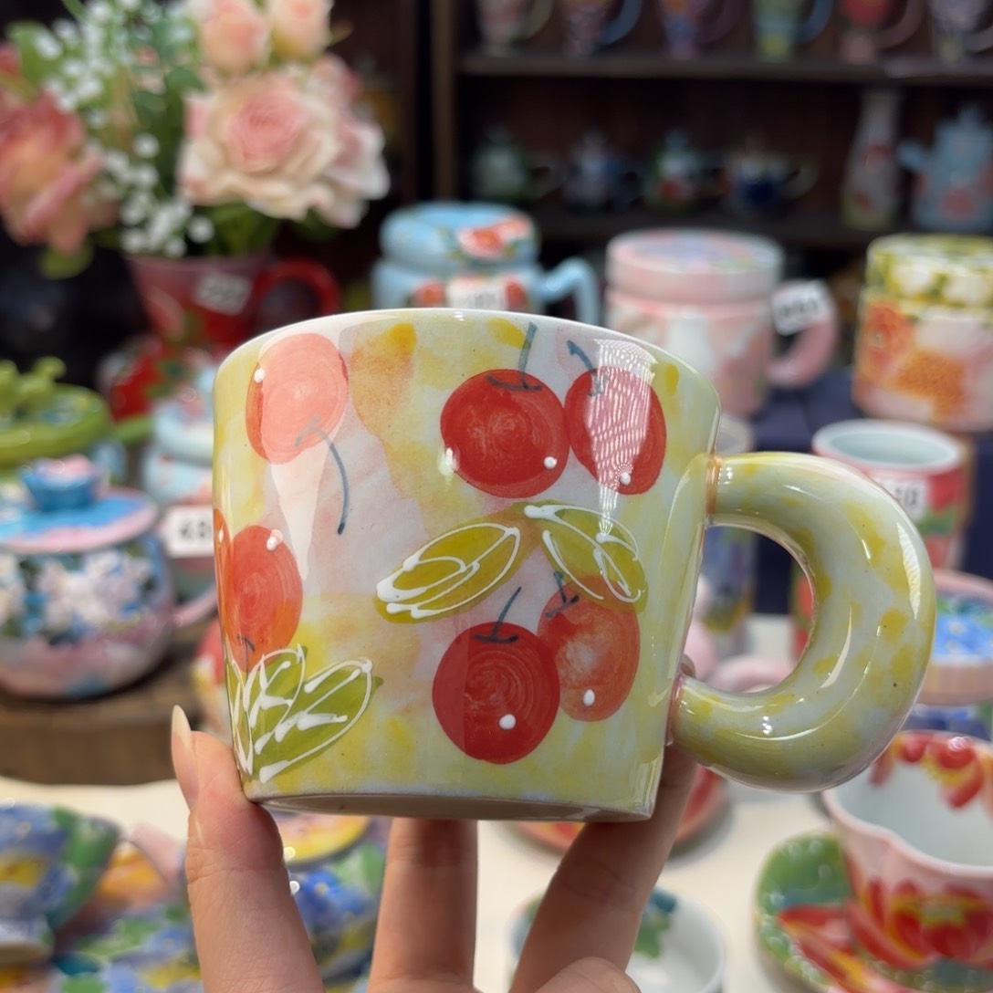 瓷片景德镇手绘高温釉下彩陶瓷茶具