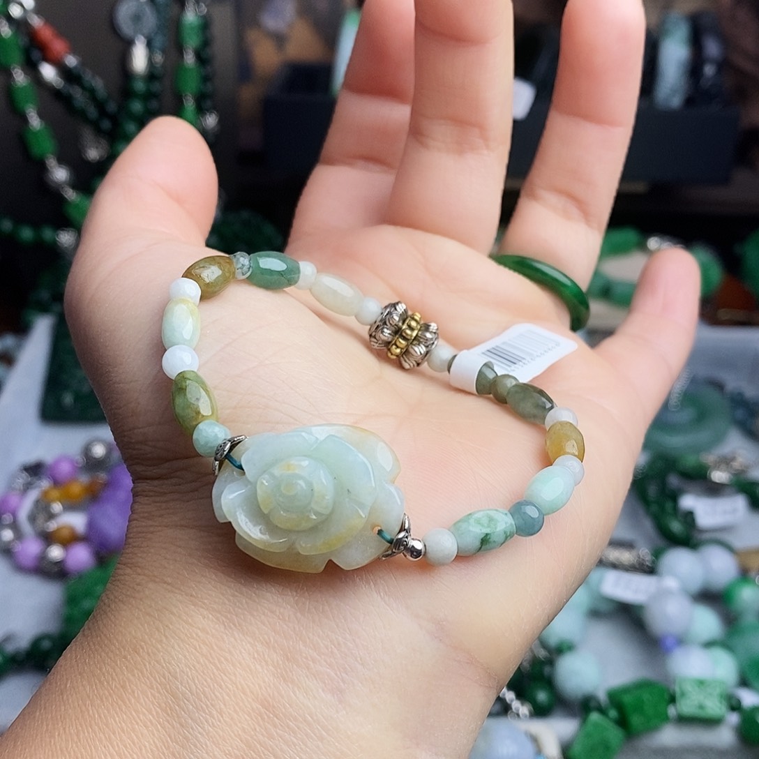 翡翠未镶嵌手链49.9