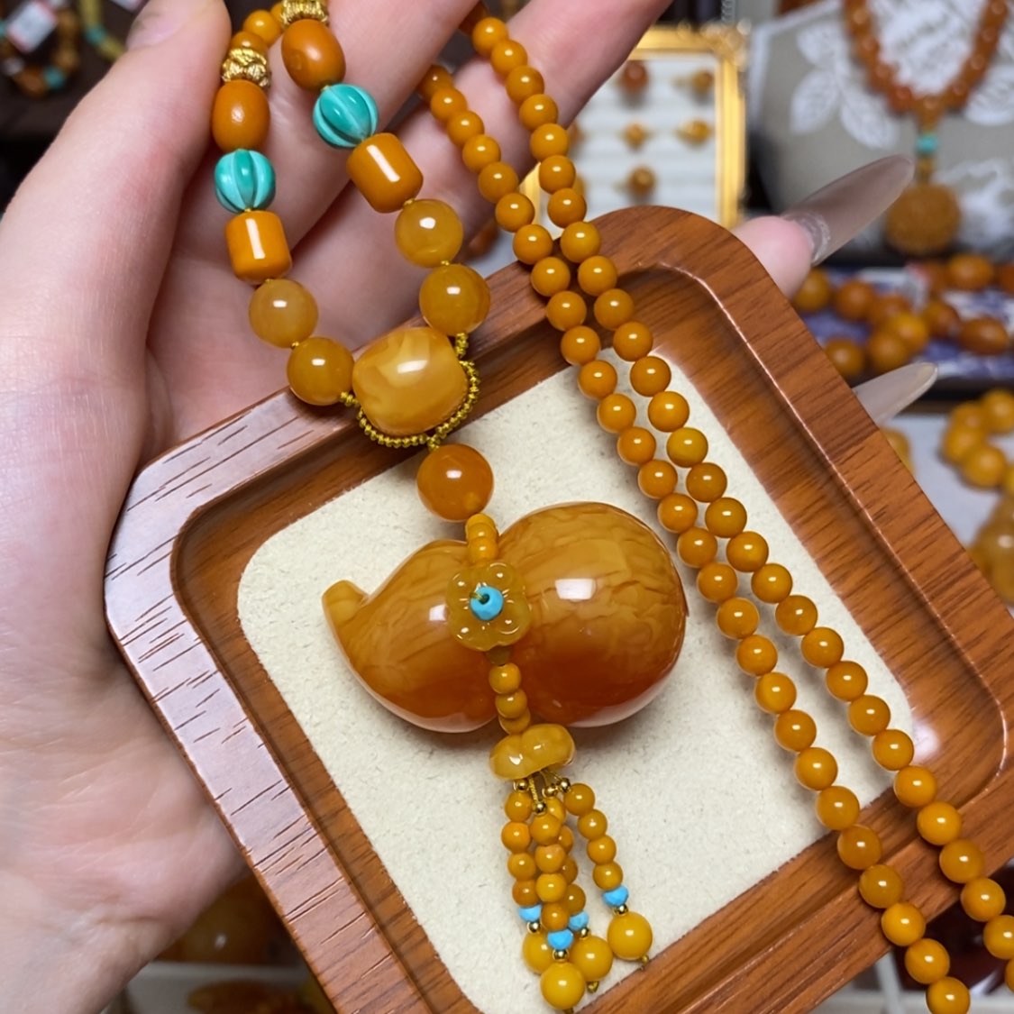 【闪购商品】蜜蜡颈饰未镶嵌项链