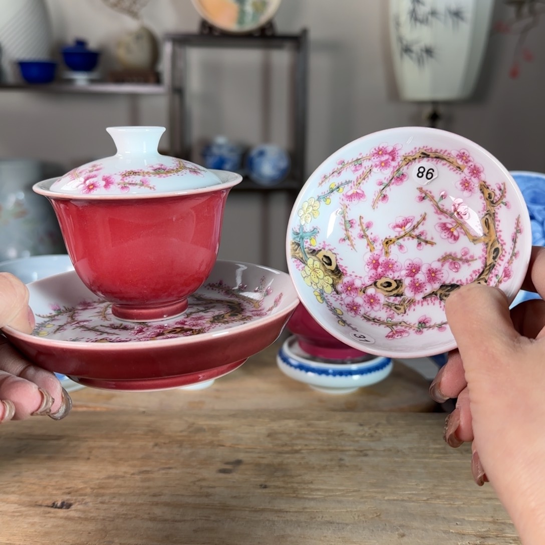 杯景德镇陶瓷柴烧多人