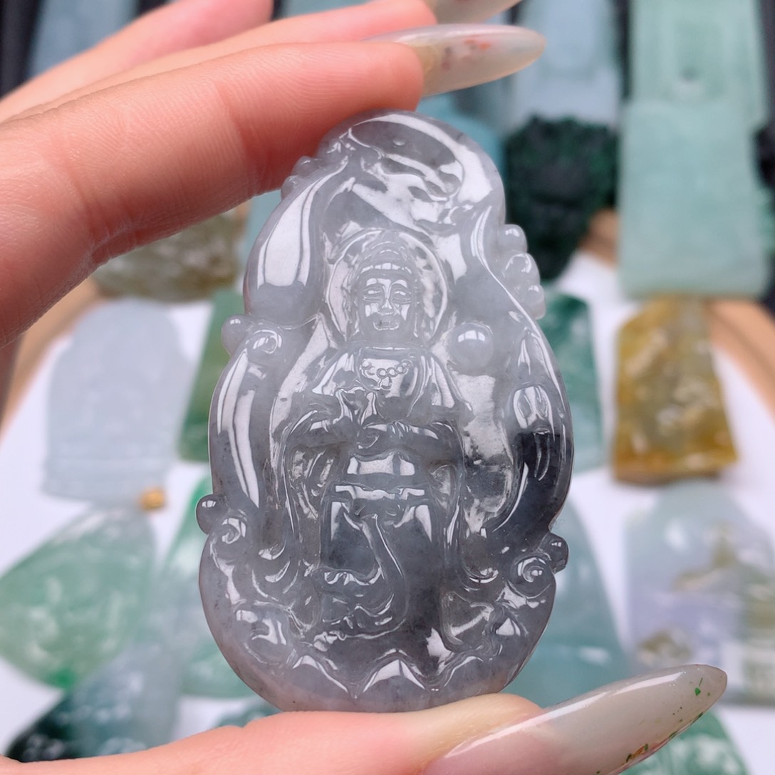 【闪购商品】翡翠颈饰未镶嵌观音