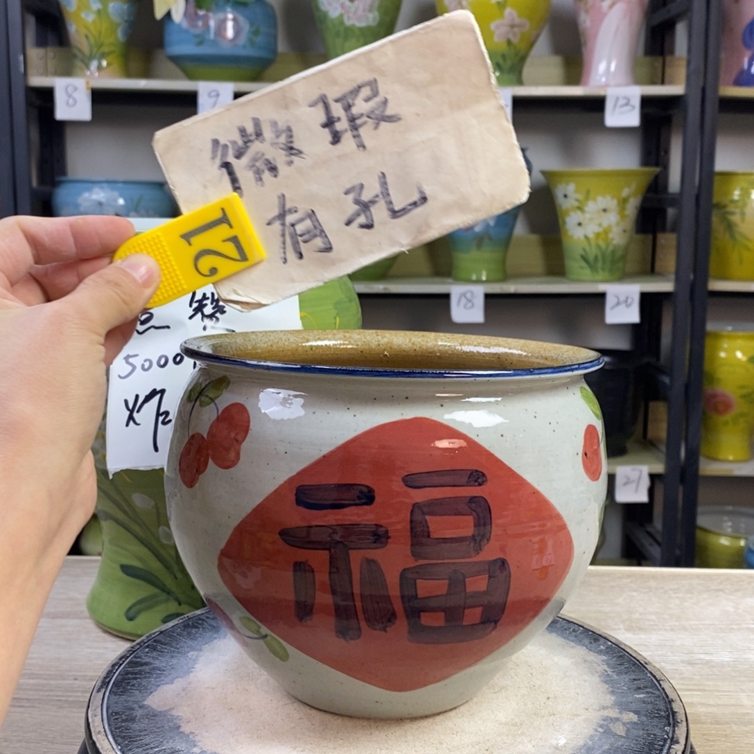 景德镇手工手绘陶瓷花盆