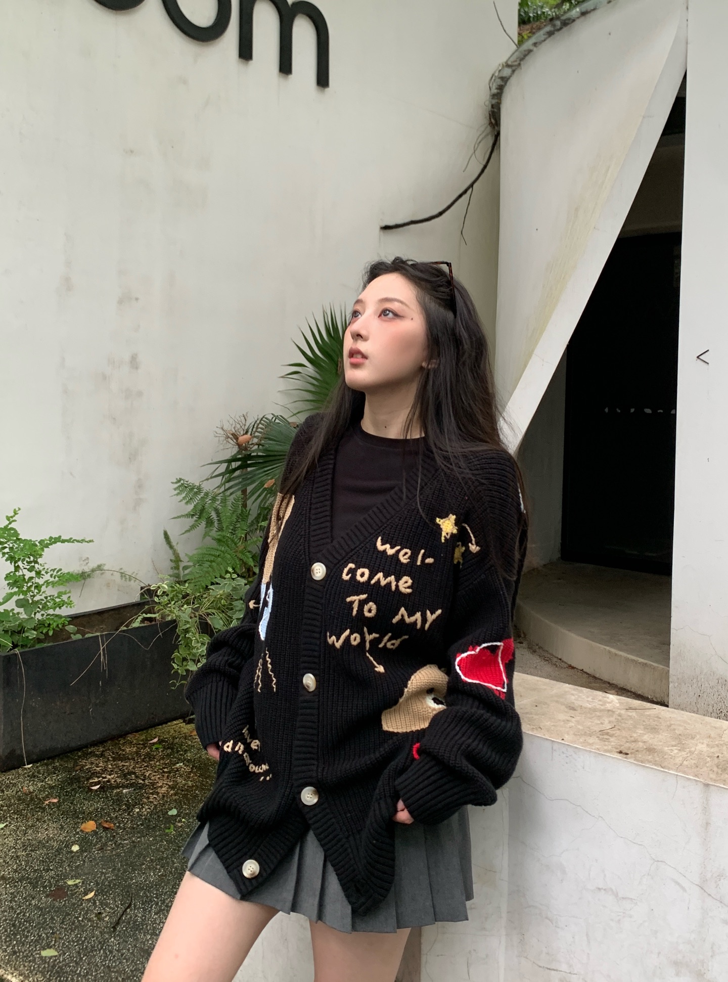 13DE MARZO 2025AW 秋冬 新款 第二画布系列粗针涂鸦提花毛衣开衫