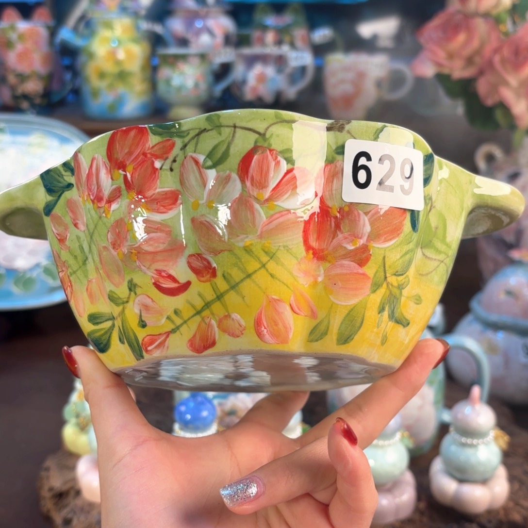 景德镇手绘高温釉下彩陶瓷茶具