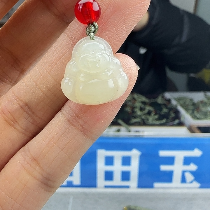 和田玉未镶嵌颈饰15mm