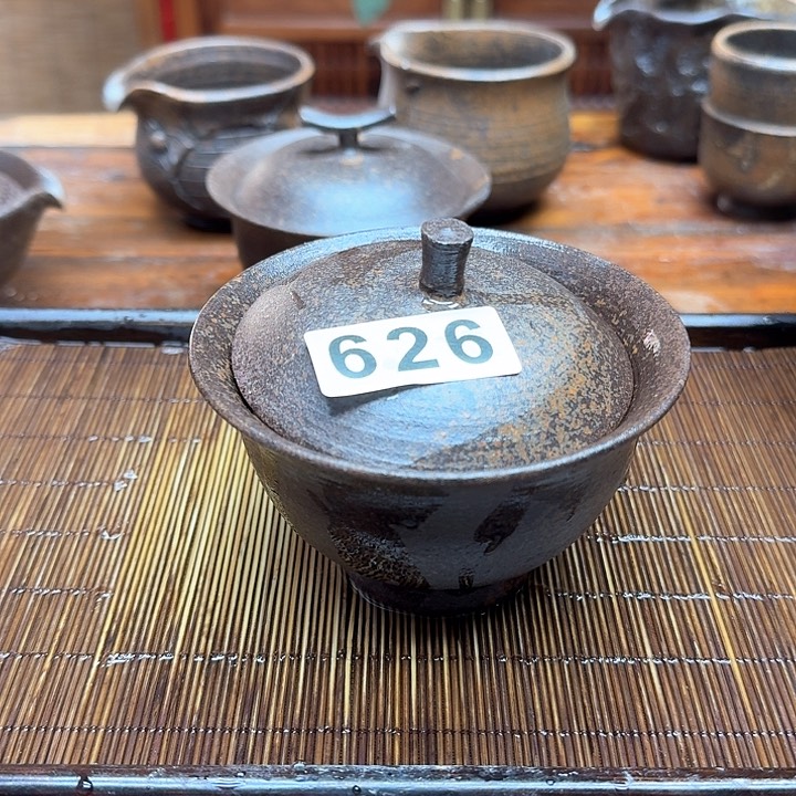 纯手工制作粗陶茶具