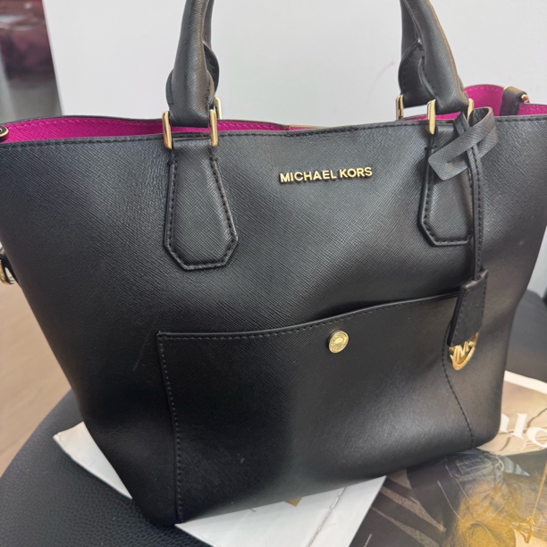 95新 MICHAELKORS/迈克高仕 大麦中古/mk满logo托特腋下包/