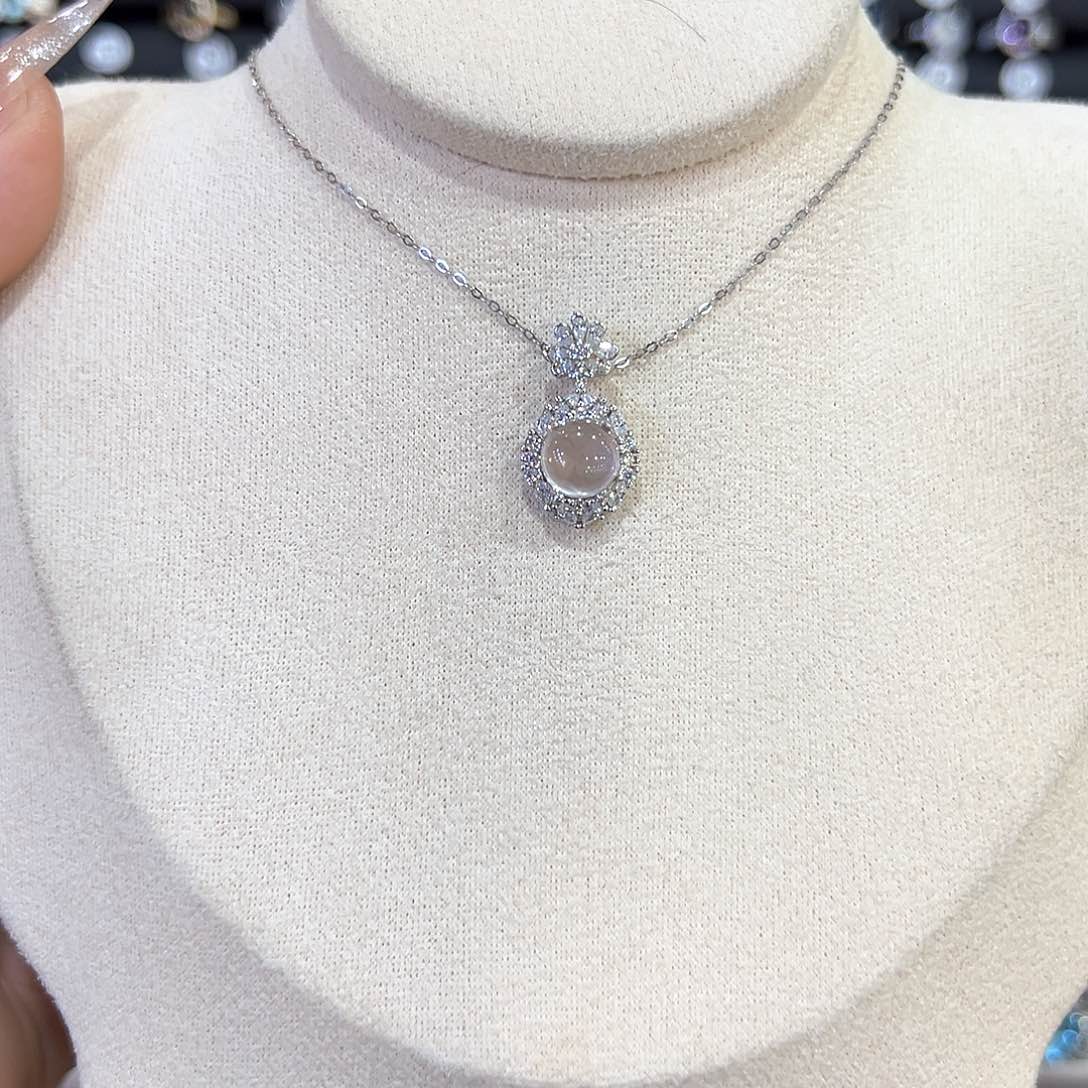 蛇纹石玉银S925镶嵌饰品