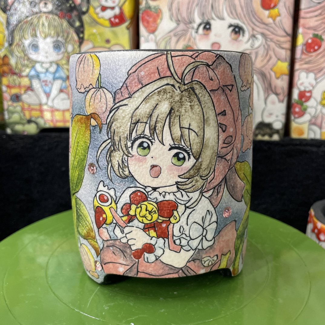 百变粉色铃兰手作花器