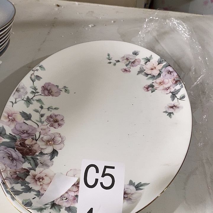 瓷两个鱼盘紫色c54