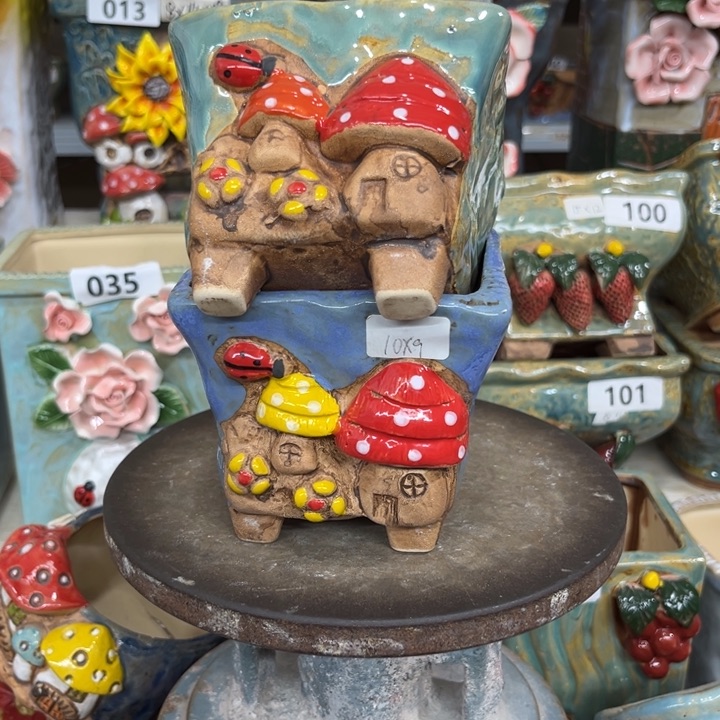 紫砂花盆粗陶材质多肉花盆