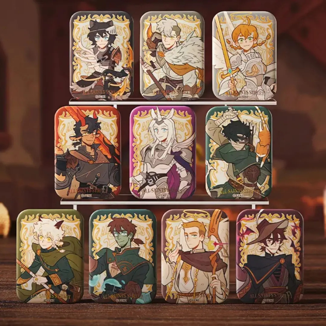 万圣街-异界奇遇全系列吧唧镭射票冰箱贴透卡盲盒