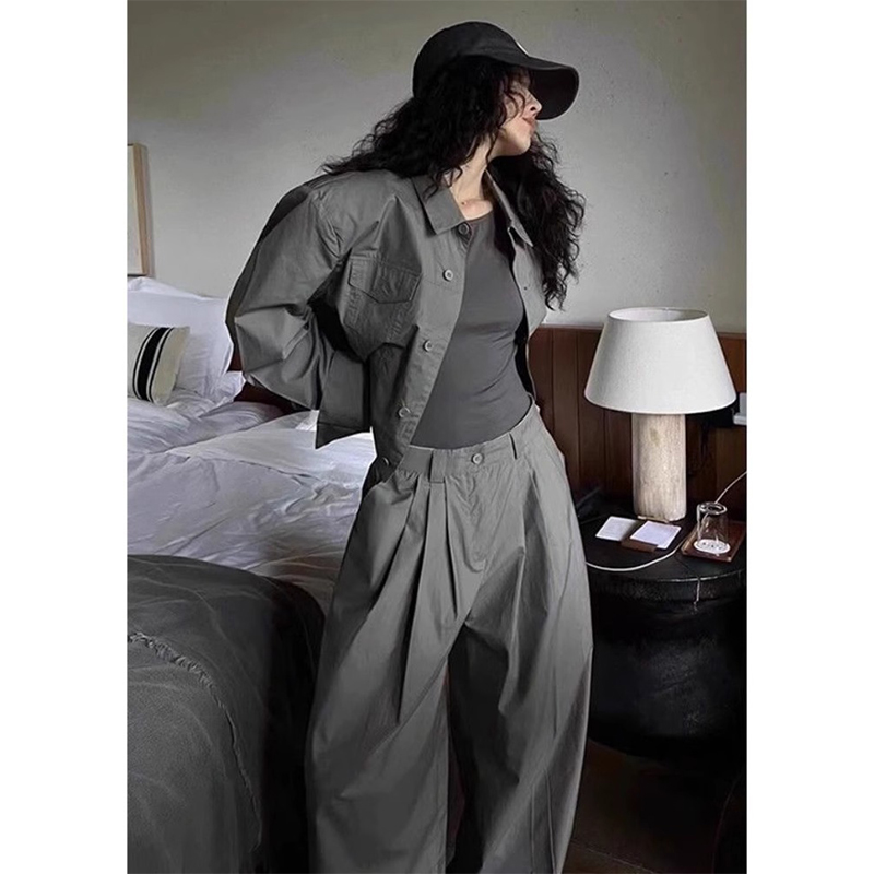 美式嘻哈高级ins上衣高腰裤套装两件套洋气时尚时髦气质女装秋款