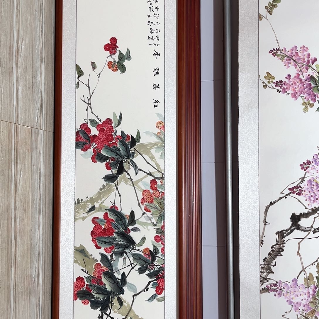 国画书画作品带框163×48