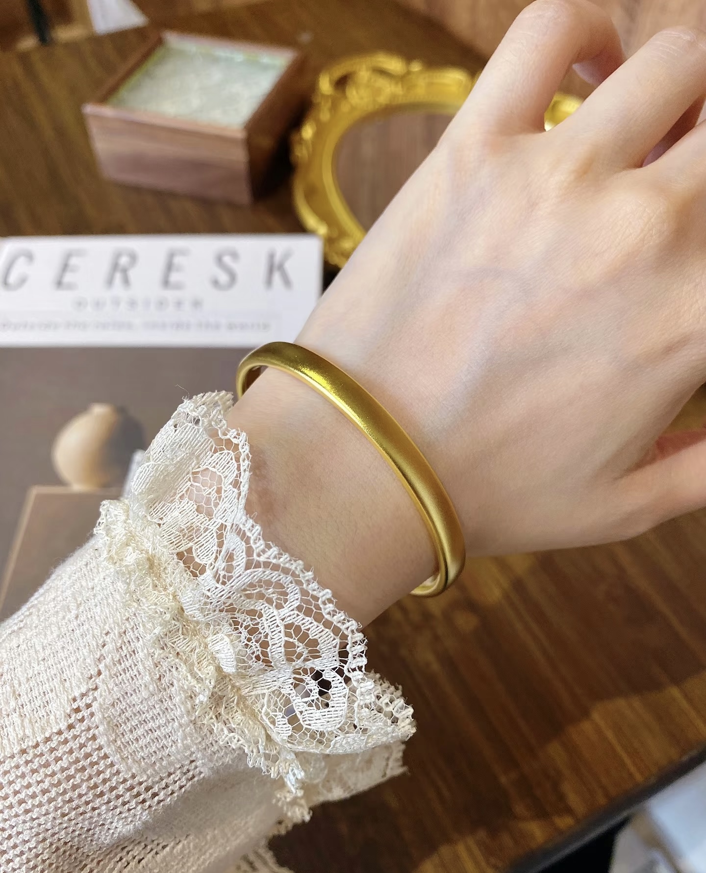 足银手镯 【古法轮胎】经典传承大气