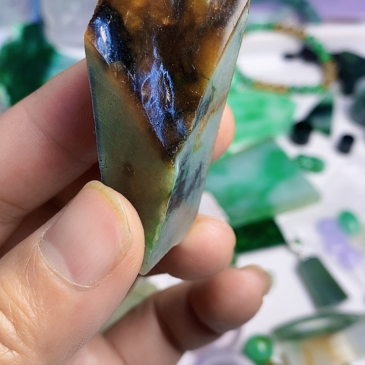 翡翠散珠天然翡翠A货挂件