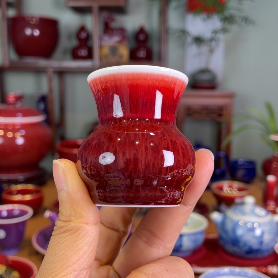 清欢雅玩原矿郎红盖置