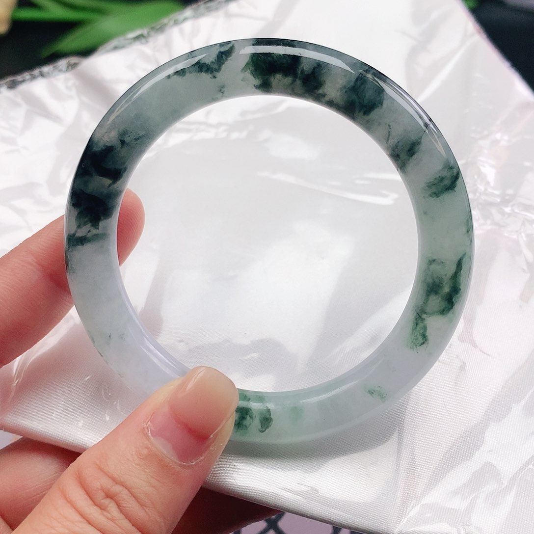 翡翠手镯未镶嵌54圈圆2182