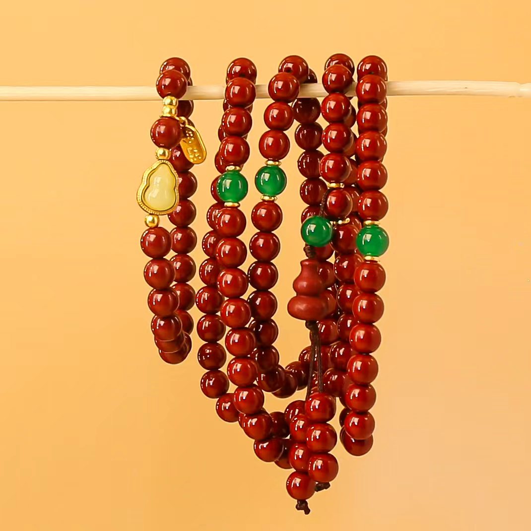 含辰砂工艺品AD1119精品辰砂手串套组-（无礼盒）