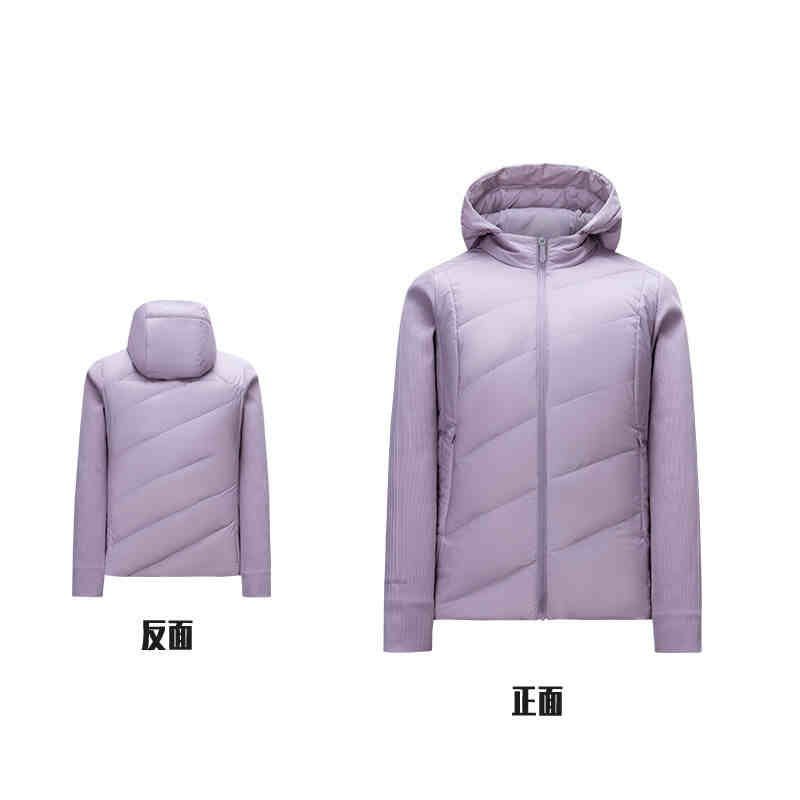 安踏冠军全天候羽绒服女冬季新款防泼水加绒修身连帽外162510616