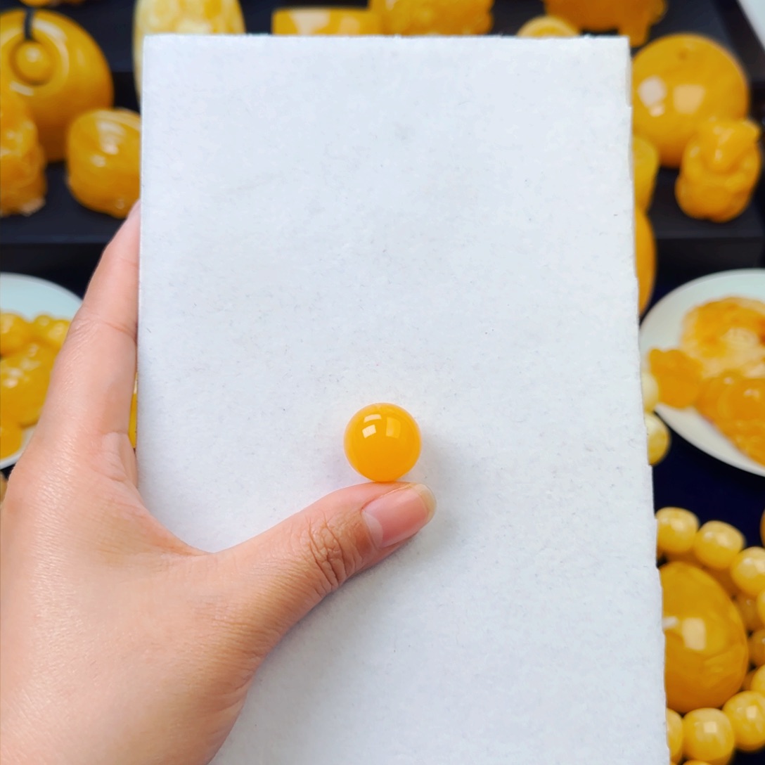 琥珀颈饰未镶嵌心*单珠