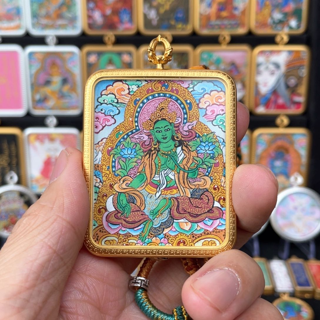 吊坠˗****唐趣坊非遗纯手绘唐卡