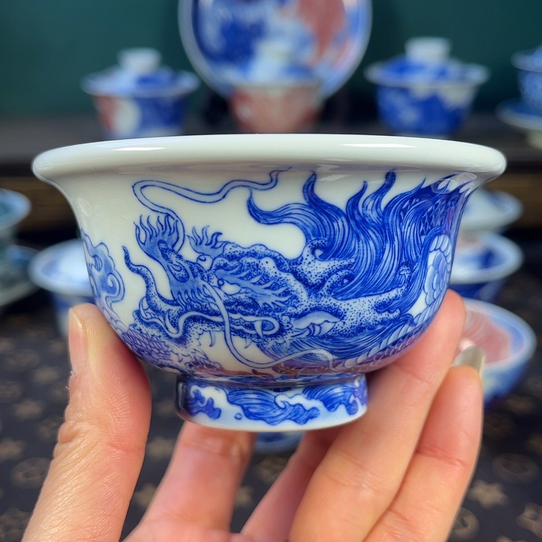 瓷片景德镇市自成堂手工手绘