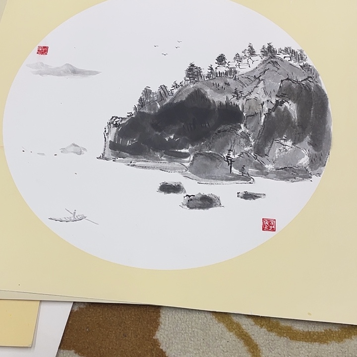 国画50-50卡纸作品艺