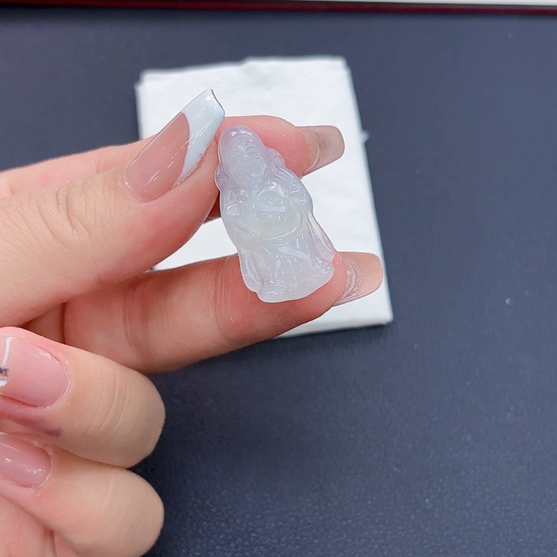 翡翠颈饰未镶嵌财神爷吊坠