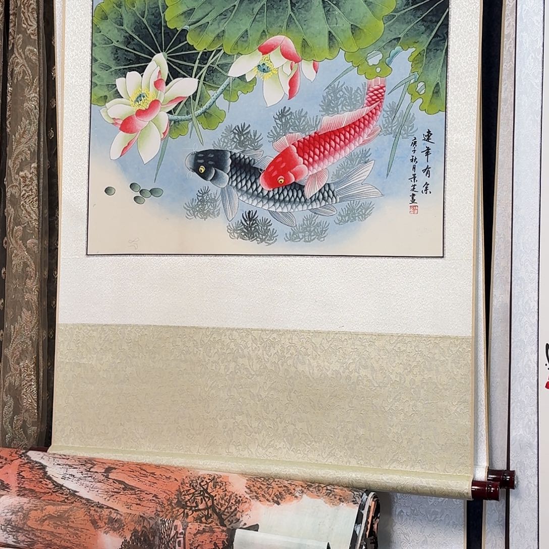 纯手绘国画作品好看斗方