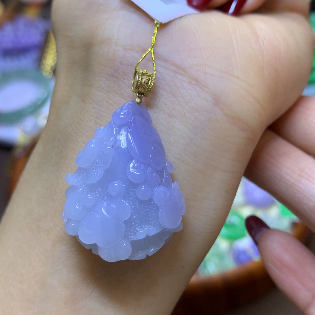 【闪购商品】翡翠颈饰18K金镶嵌翡翠