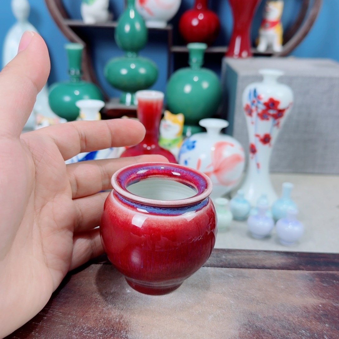 陶瓷手工小花器摆件