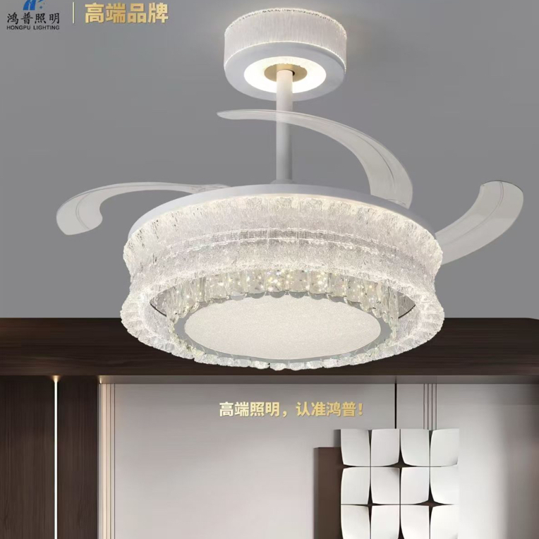 2026新款天鹅湖轻奢时尚大扇叶风扇灯客厅餐厅卧室适用灯具