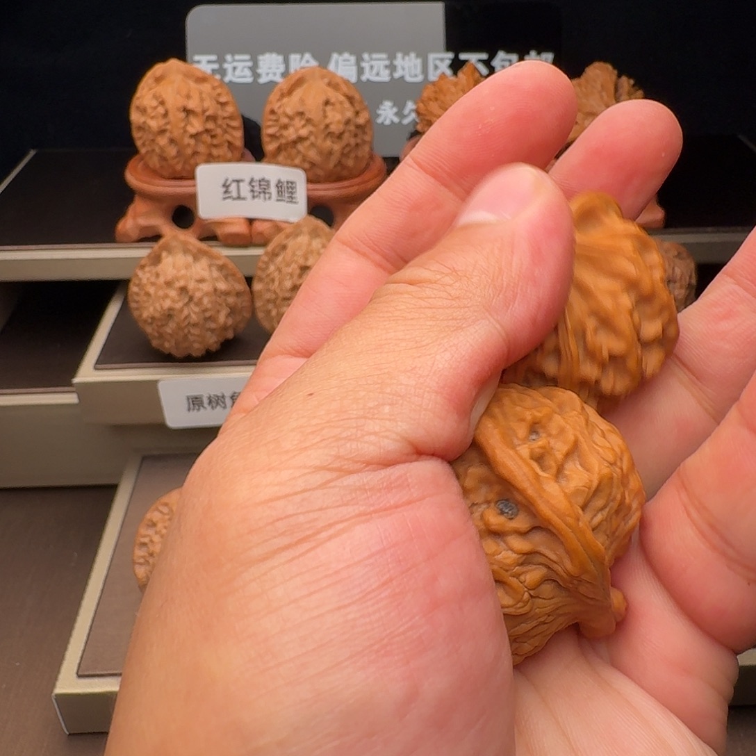 银***.文玩核桃吊坠天地二爷帽全品白茬