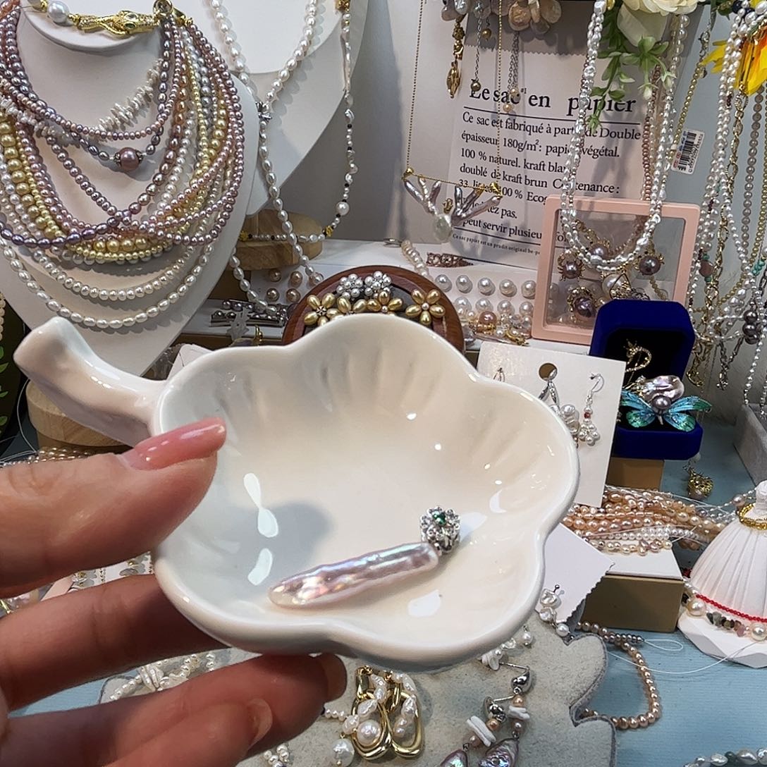 颈饰银S925镶嵌淡水珍珠