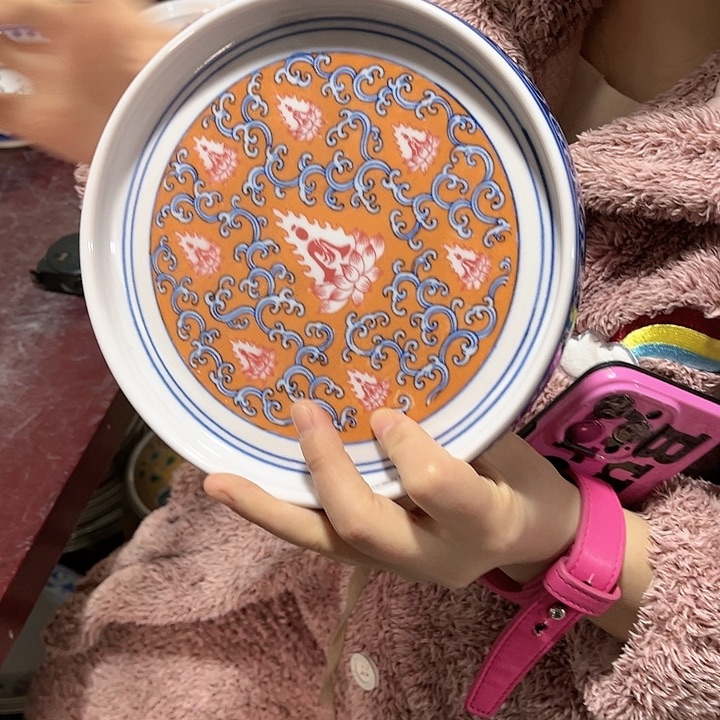 瓷片景德镇陶瓷茶盘。