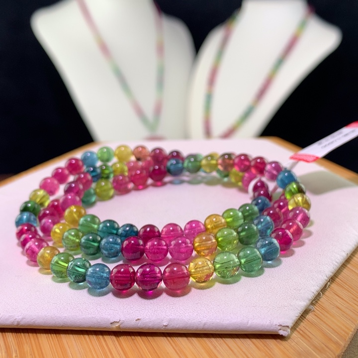 双色碧玺手链未镶嵌