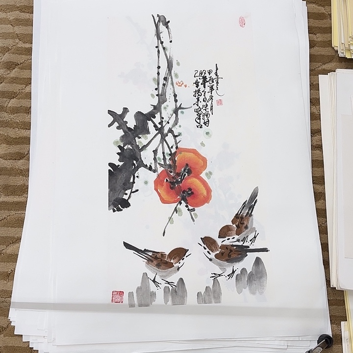 国画花鸟的翅膀和翅膀是70.35