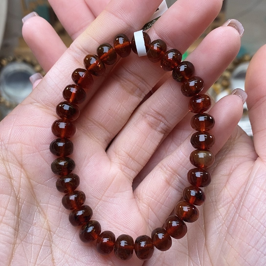 琥珀未镶嵌手链8➕血