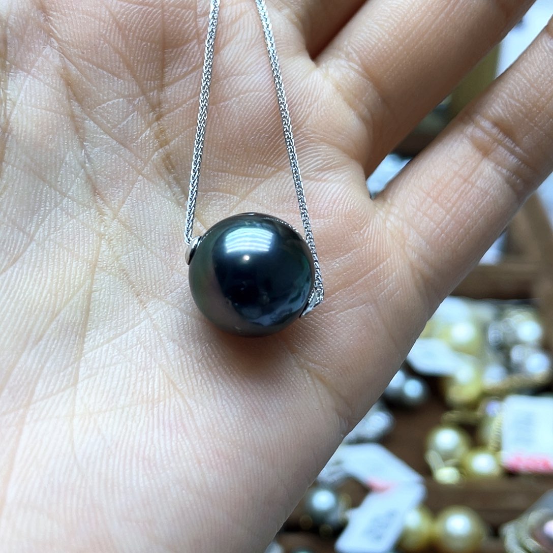 海水珍珠颈饰银S925镶嵌