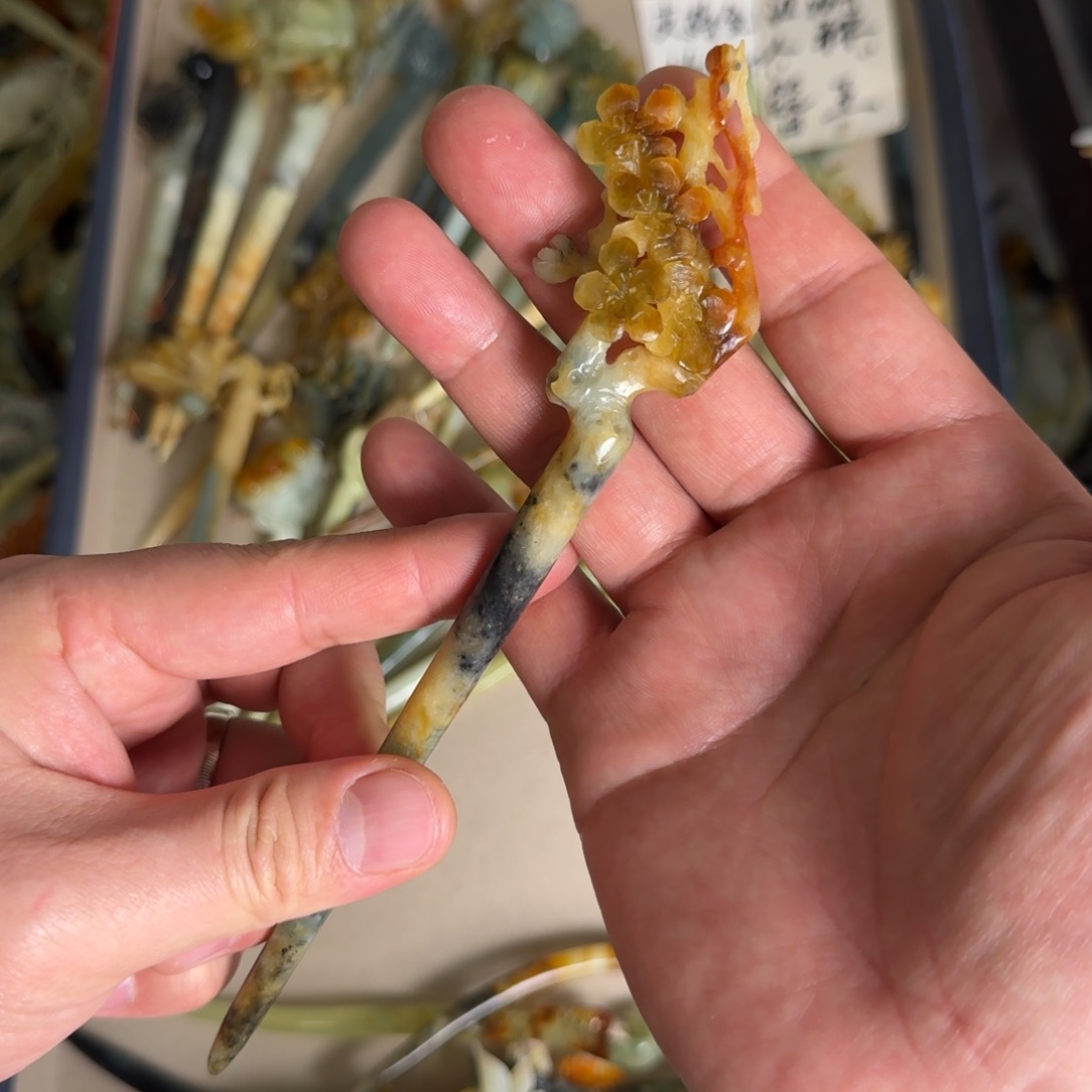 岫玉发饰未镶嵌明君玉簪贼拉好看