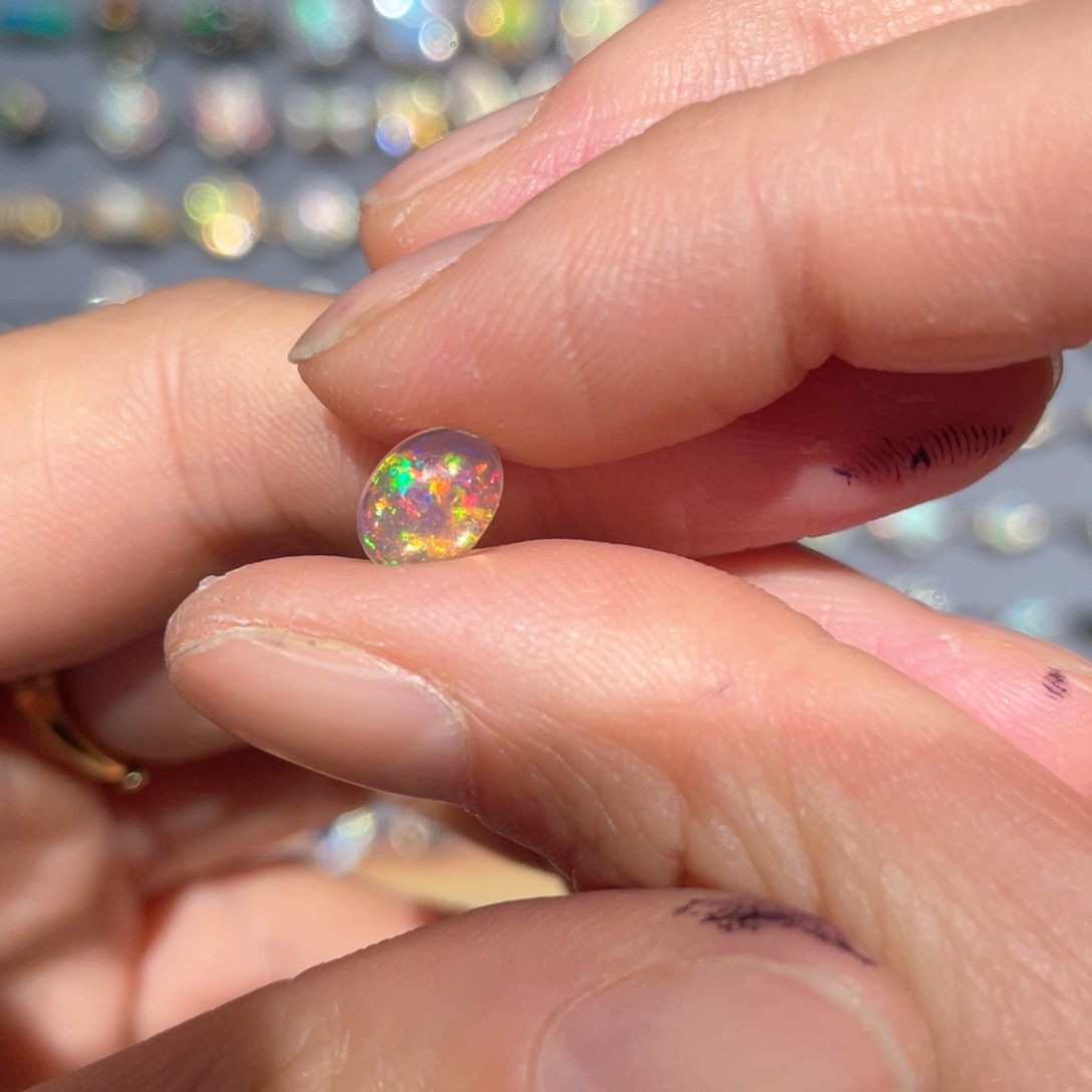 欧泊欧泊裸石银S925镶嵌无***囧