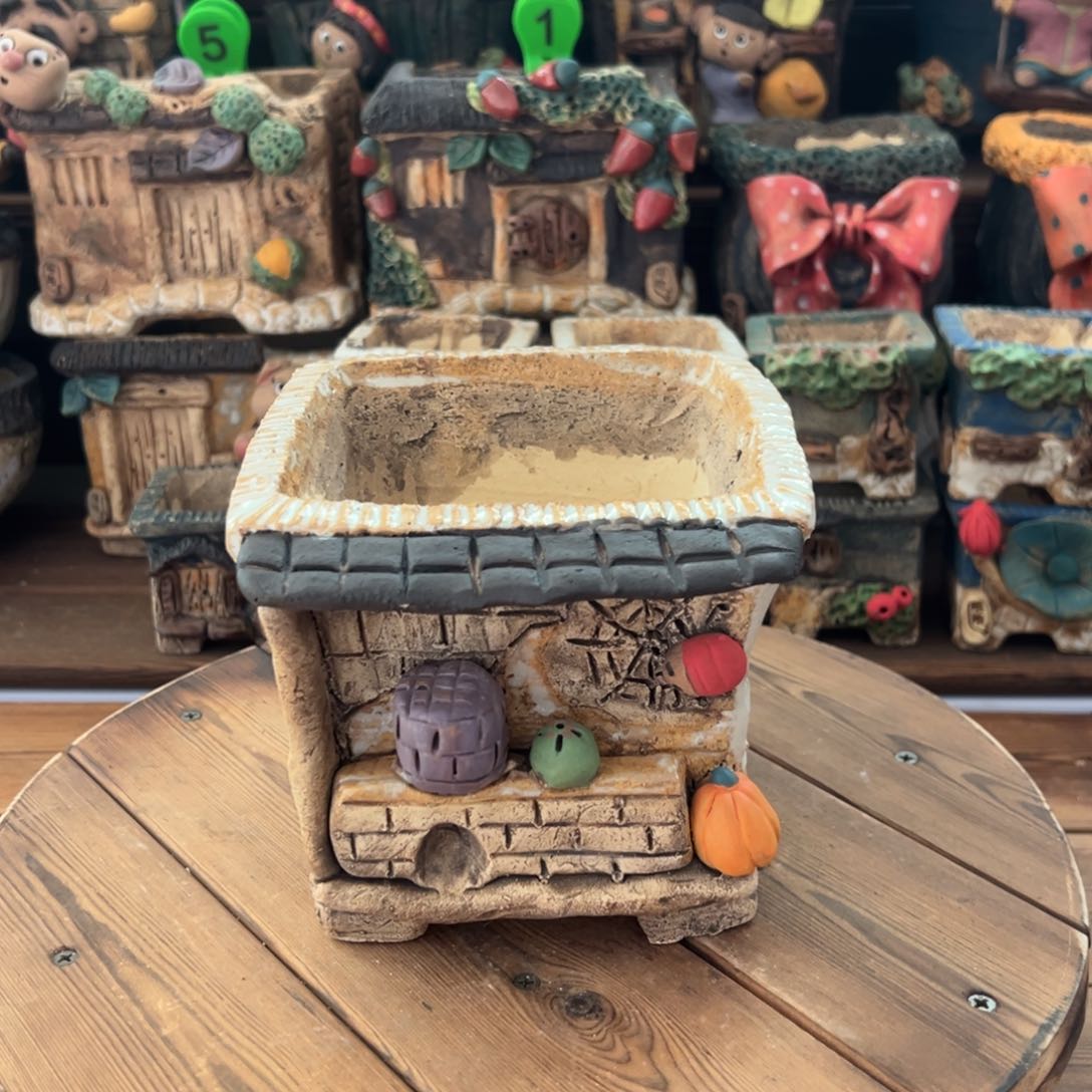 红陶嘻哈多肉花盆