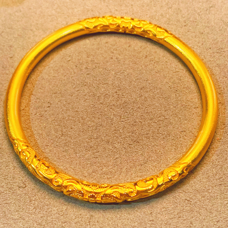 手镯 手镯 XSJ20S006古法卷草纹镯（宽）多样性发货