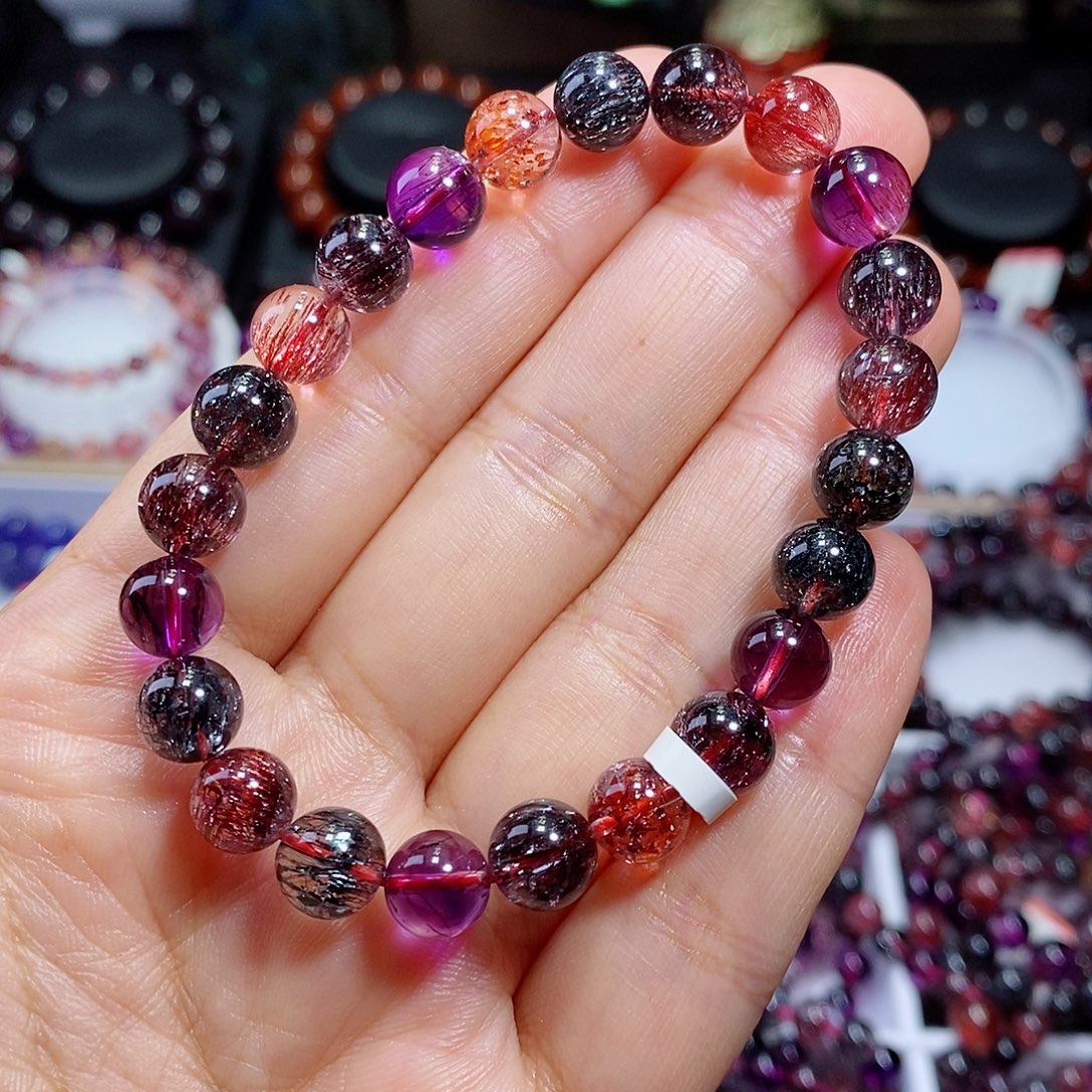 手链水晶未镶嵌黑加仑