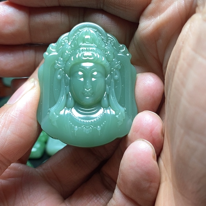 和田玉（碧玉）挂件未镶嵌闲*