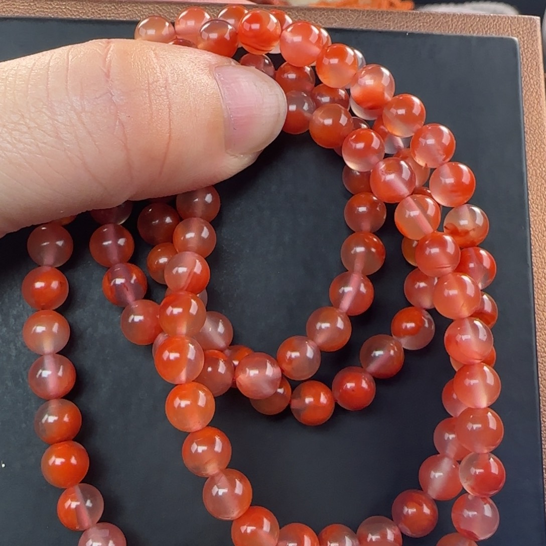 南红玛瑙未镶嵌手链