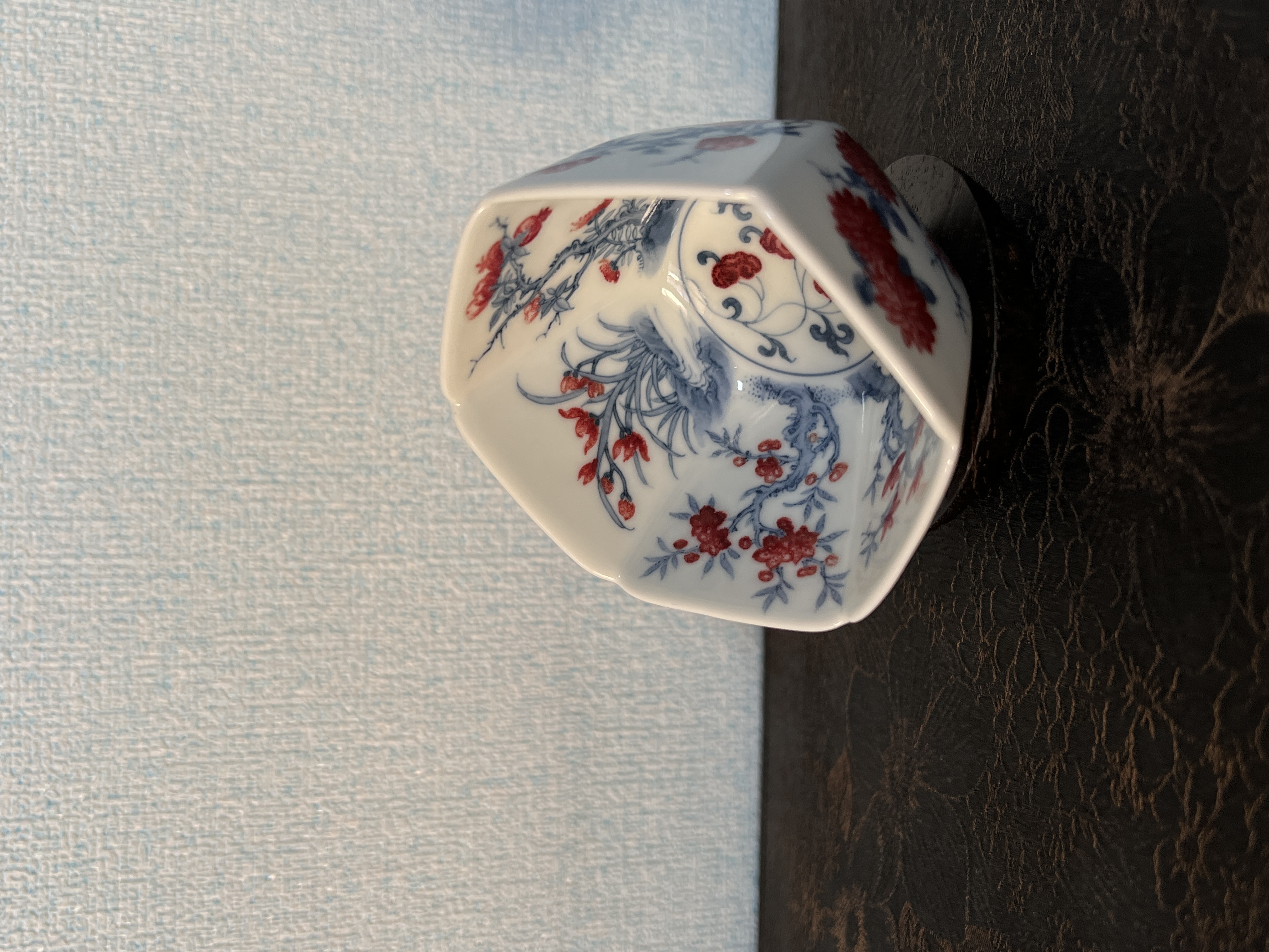 【逸君堂】青花釉里红六方花卉主人杯十二花神杯功夫茶具茶器100cc