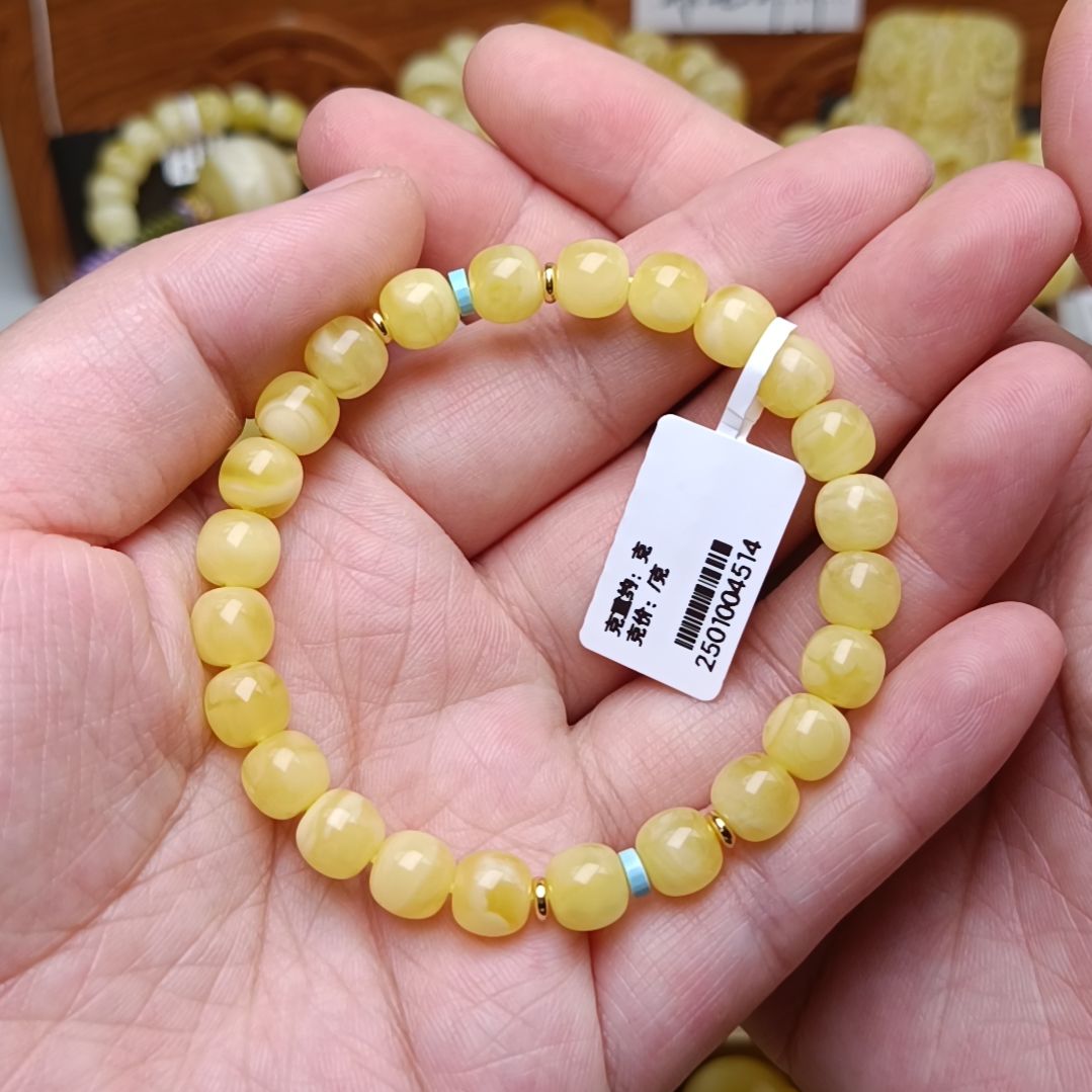 蜜蜡手链未镶嵌7老型